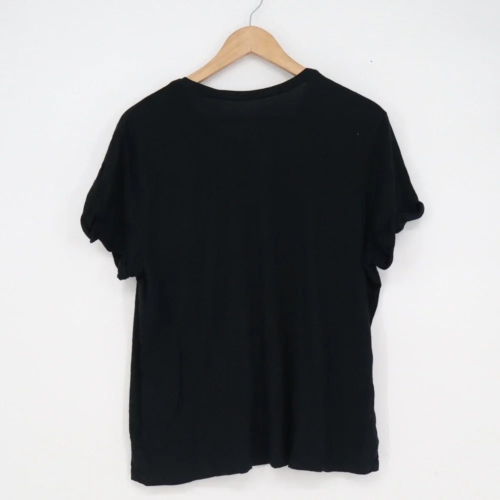 A New Day Black Short Sleeve Crew Neck Cotton Modal Blend T-Shirt Womens Large - Picture 4 of 5
